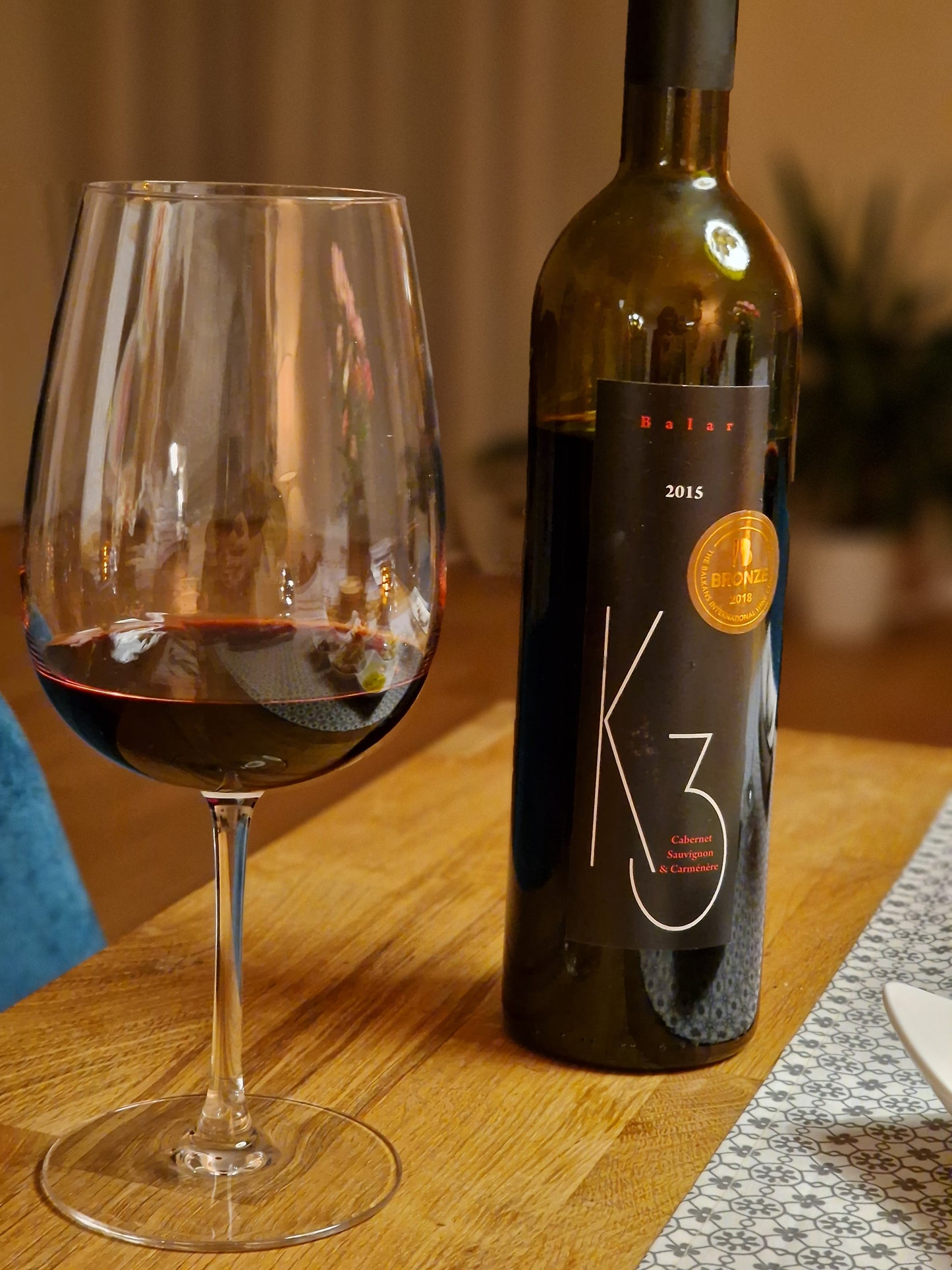 K3 - 2015 Cab. Sauvignon and Carmenere , Balar Winery