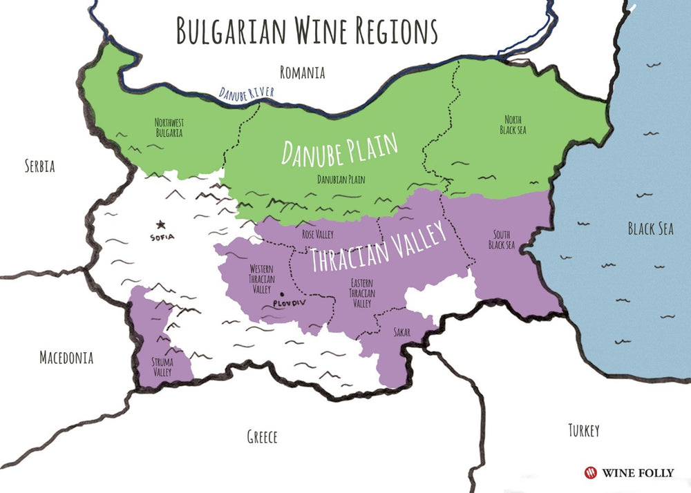wine map bulgaria